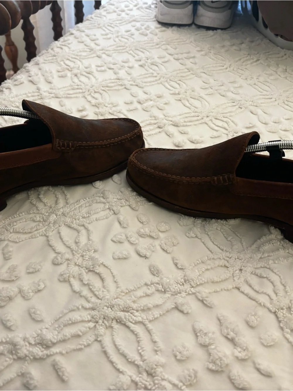 Men's Brown Suede Slip-On Loafers - Casual Dress Moc Toe